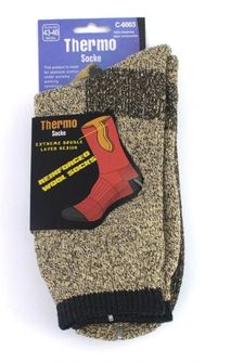 Polar 2-vrstvové termo ponožky 1 pár khaki