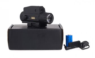 Gomu Taktický laserový zameriavač s baterkou, 5mW / 3W