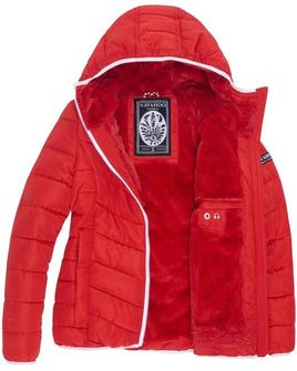 Navahoo ELVA Dámska zimná bunda s kapucňou, červená