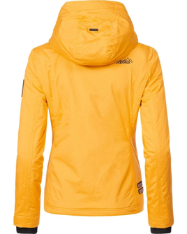 Marikoo ERDBEERE Dámska prechodná bunda s kapucňou, žltá