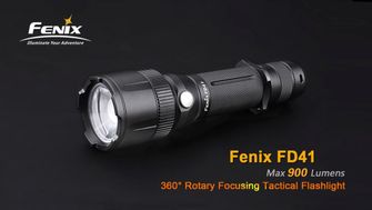 Fenix taktická LED baterka FD41zoom, 900 lumen