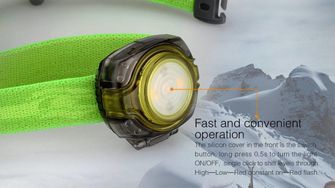Fenix mini čelovka HL05, 8 lumen, zelená
