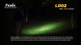 Fenix LED baterka LD02, 100 lumen