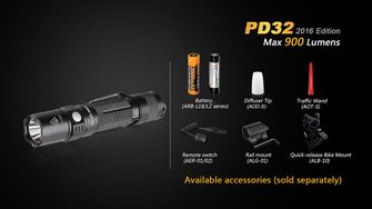 LED baterka Fenix PD32 XP-L 900lumen príslušenstvo 