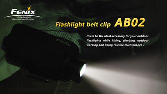 otočné puzdro pre baterky Fenix AB02 s rozosvietenou lampou 