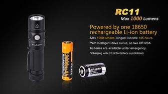 LED baterka Fenix RC11 1000lumen baterky 