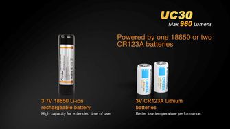 LED baterka Fenix UC30 960lumen nabíjacie baterky 