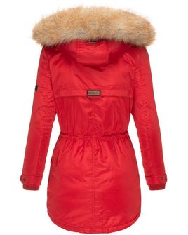 Marikoo Grinsekatze dámska zimná bunda s kapucňou, červená