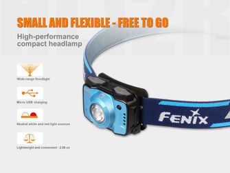 Nabíjacia čelovka Fenix HL12R - modrá