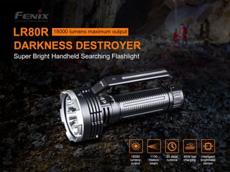 Fenix ultra výkonné nabíjateľné svietidlo LR80R