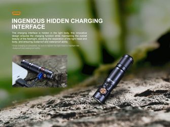 Nabíjateľná Mini baterka Fenix E05R - čierna