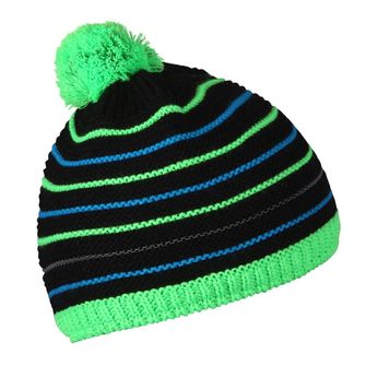 Husky Detská čiapka Cap 34, čierna/neon zelená