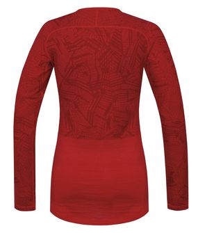 Husky Merino termoprádlo Dámske tričko s dlhým rukávom červená