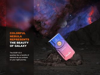 Dobíjateľná baterka Fenix E03R V2.0 GE - nebula