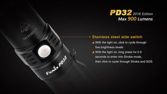 Fenix LED baterka PD32 XP-L, 900 lumen