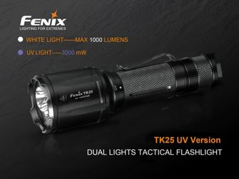 Taktická LED baterka Fenix TK25 UV, 1000 lúmenov