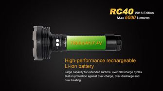 Nabíjacia baterka Fenix RC40, 6000 lúmenov