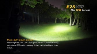 Baterka Fenix E25 Ultimate Edition, 1000 lúmenov