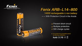 Nabíjateľná batéria Fenix 14500 800 mAh Li-Ion