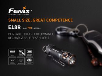 Nabíjacia baterka Fenix E18R, 750 lúmenov