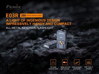 Mini svietidlo Fenix E03R