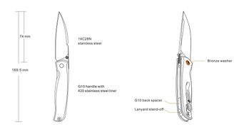 Zatvárací vreckový nôž Ruike P661-B