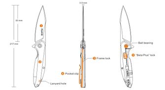 Vreckový nôž Ruike P128-SF - čierny
