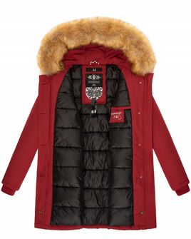 Marikoo Karmaa dámska zimná bunda s kapucňou, blood red
