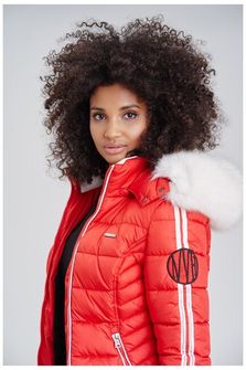 Navahoo KHINGAA´S Dámska zimná bunda s kapucňou, červená