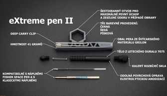 EDC kubotan Extreme pen II, béžový