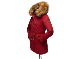 Marikoo LA VIVA PRINCESS Dámska zimná bunda s kapucňou, blood red