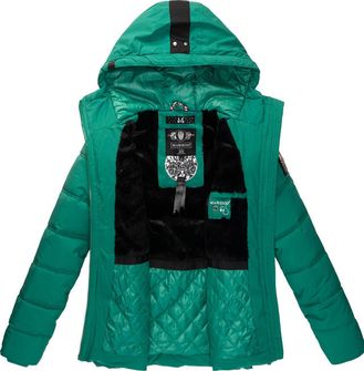 Marikoo LIEBESWOLKE dámska zimná bunda s kapucňou, turquoise