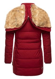 Marikoo LIEBLINGS JACKE Dámska zimná bunda s kapucňou, blood red
