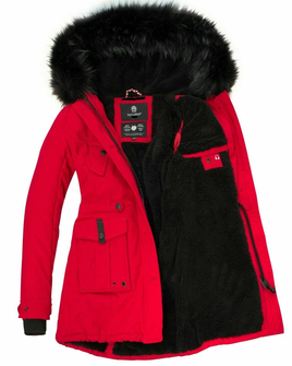 Navahoo LULUNA PRINCESS dámska zimná bunda s kapucňou, červená
