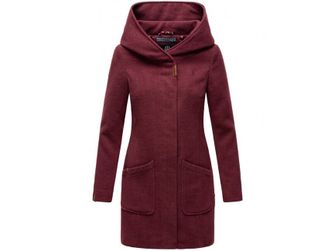 Marikoo MAIKOO Dámsky zimný kabát s kapucňou, dark red