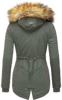 Marikoo Akira dámska zimná bunda s kapucňou, olivová