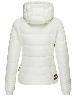 Marikoo SOLE Dámska zimná bunda s kapucňou, biela