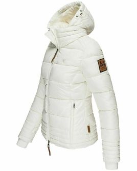Marikoo SOLE Dámska zimná bunda s kapucňou, biela