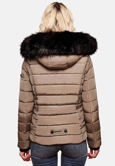 Navahoo Miamor dámska zimná bunda s kapucňou, taupe grey