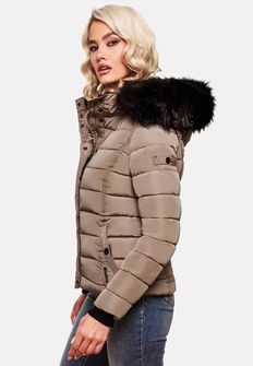 Navahoo Miamor dámska zimná bunda s kapucňou, taupe grey