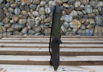 Mil-Tec otvárací nôž DA35 Micarta 22cm olivový
