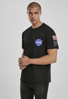 NASA pánske tričko Insignia Logo Flag, čierne