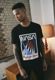 NASA pánske tričko Fight for space, čierne