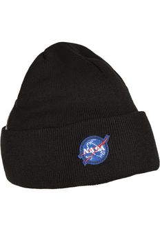 NASA Beanie zimná čiapka, čierna