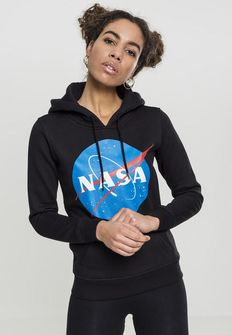 NASA Insignia dámska mikina s kapucňou, čierna
