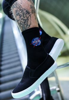 NASA pánske ponožky, čierne