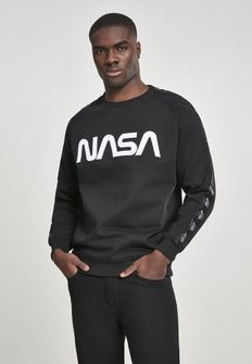 NASA Wormlogo Rocket pánska mikina, čierna