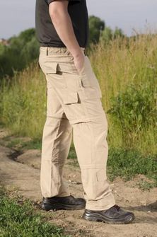 multifunkčné nohavice z mikrovlákna Fox khaki z boku