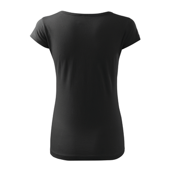DRAGOWA dámske krátke tričko punisher, čierna 150g/m2