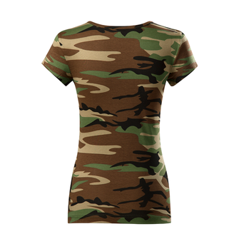 DRAGOWA dámske tričko army mom, maskáčová 150g/m2